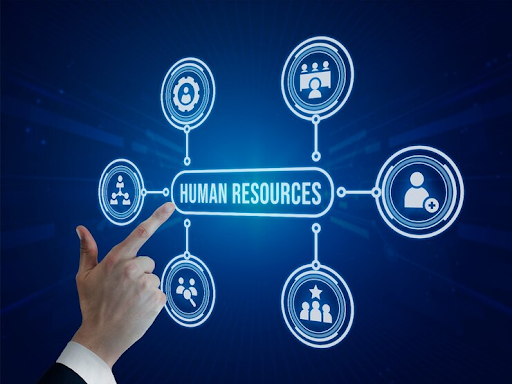 Human Resources concept with hand